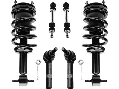 Front Strut and Spring Assemblies with Sway Bar Links and Outer Tie Rods (07-13 Sierra 1500)