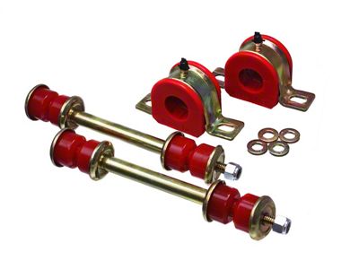 Front Sway Bar Bushings with Endlinks; 28mm; Red (02-06 Sierra 1500)