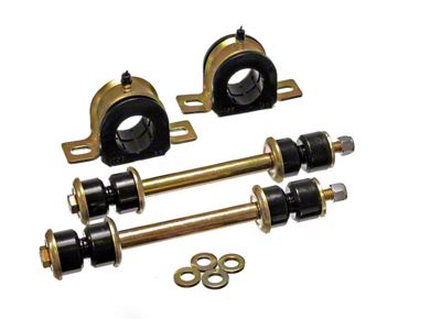 Front Sway Bar Bushings with Endlinks; 36mm; Black (99-04 Sierra 1500)