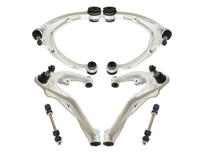 Front Upper and Lower Control Arms with Ball Joints and Sway Bar Links (14-16 Sierra 1500 w/ Stock Cast Aluminum Control Arms)
