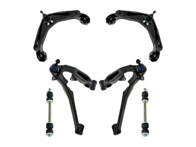 Front Upper and Lower Control Arms with Ball Joints and Sway Bar Links (2004 Sierra 1500 Crew Cab)