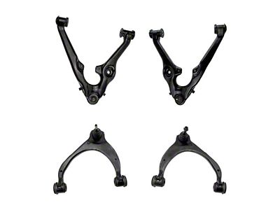 Front Upper and Lower Control Arms with Ball Joints (16-18 Sierra 1500 w/ Stamped Steel Control Arms)