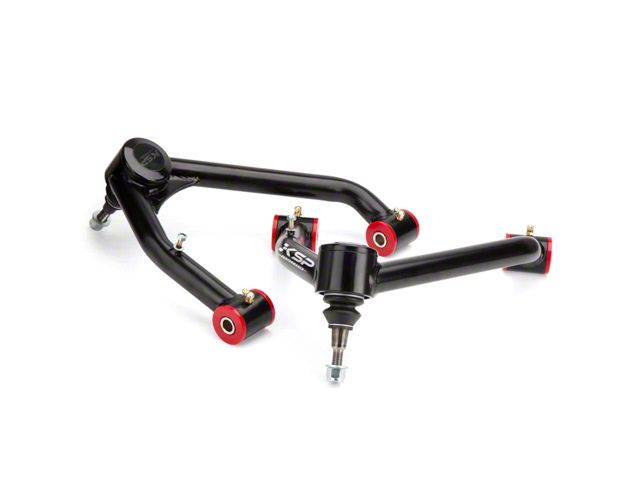 Front Upper Control Arms for 2 to 4-Inch Lift; Black (14-18 Sierra 1500 w/ Stock Cast Aluminum or Stamped Steel Control Arms)