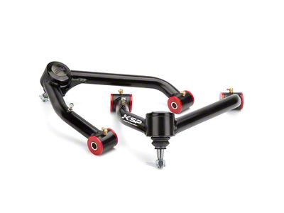 Front Upper Control Arms for 2 to 4-Inch Lift; Black (07-18 Sierra 1500 w/ Stock Cast Steel Control Arms)