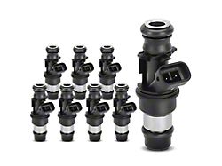 Fuel Injector Kit; Set of 8; Black (00-06 V8 Sierra 1500)