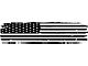 Full Rear Glass Tattered Flag Decal; Gloss Black (99-24 Sierra 1500)