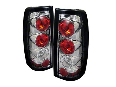 G2 Version Euro Style Tail Lights; Chrome Housing; Clear Lens (99-02 Sierra 1500 Fleetside)