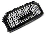 Denali Style Upper Replacement Grille; Gloss Black (16-18 Sierra 1500)