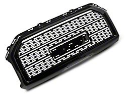 Denali Style Upper Replacement Grille; Gloss Black (16-18 Sierra 1500)