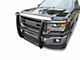 Grille Guard with 5.30-Inch Red Round Flood LED Lights; Black (14-18 Sierra 1500, Excluding Denali)