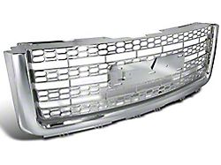 Grille; CNC Machined Main; Oval Punch; Chrome (07-13 Sierra 1500)