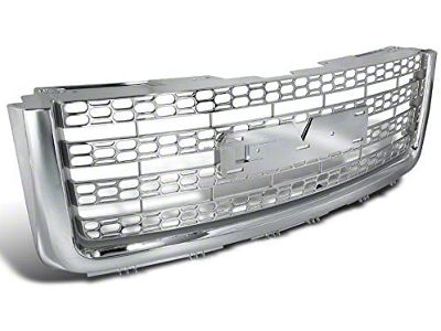 Grille; CNC Machined Main; Oval Punch; Chrome (07-13 Sierra 1500)