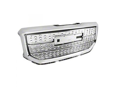 Grille; Denali Style; Chrome (16-18 Sierra 1500)