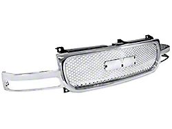 Grille; Machined Main; Round Punch CNC; Chrome (99-02 Sierra 1500)