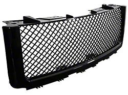 Grille; Mesh Main; Gloss Black (07-13 Sierra 1500)