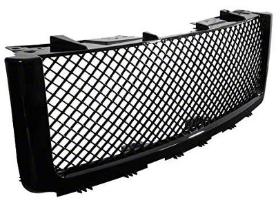 Grille; Mesh Main; Gloss Black (07-13 Sierra 1500)