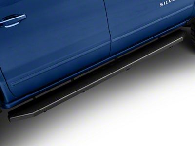 H-Style Running Boards; Black (07-18 Sierra 1500 Crew Cab)