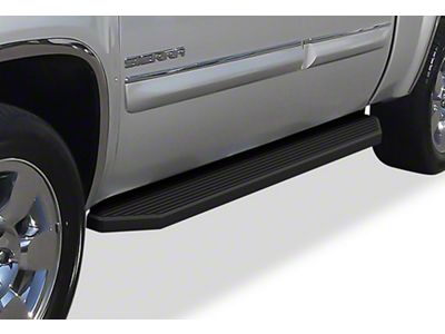 H-Style Running Boards; Black (04-06 Sierra 1500 Crew Cab)