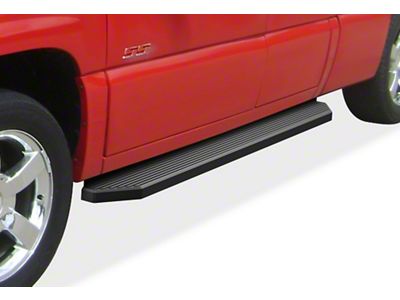 H-Style Running Boards; Black (99-06 Sierra 1500 Extended Cab)