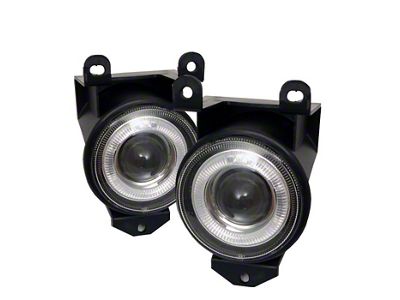 Halo Projector Fog Lights with Switch; Clear (02-06 Sierra 1500 Denali)