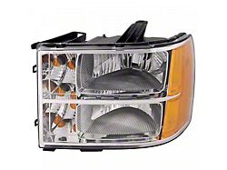 Headlights Depot Halogen Headlight; Driver Side (07-13 Sierra 1500)