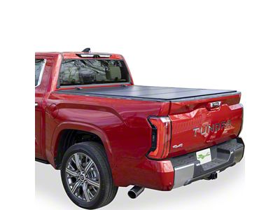 Hard Tri-Fold Low Profile Tonneau Cover; Black (14-18 Sierra 1500)