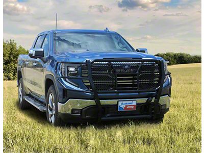 HD Grille Guard; Semi-Gloss Black (22-26 Sierra 1500)