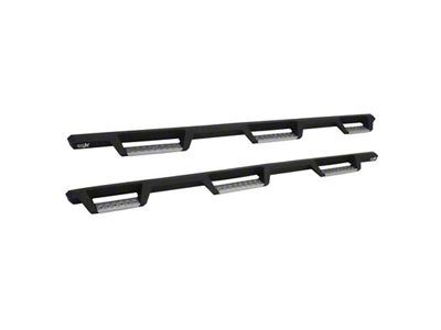 Westin HDX Stainless Wheel-to-Wheel Drop Nerf Side Step Bars; Textured Black (19-25 Sierra 1500 Double Cab)