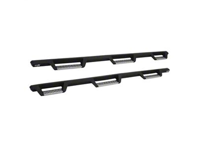 Westin HDX Stainless Wheel-to-Wheel Drop Nerf Side Step Bars; Textured Black (19-25 Sierra 1500 Crew Cab)