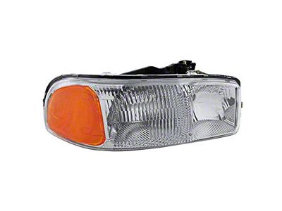 Factory Style Headlight; Chrome Housing; Clear Lens; Passenger Side (99-06 Sierra 1500)