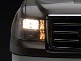 Headlights with Clear Corner Lights; Chrome Housing; Clear Lens (07-13 Sierra 1500)