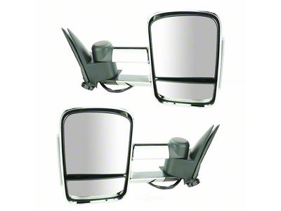 Heated Manual Towing Mirrors; Chrome (03-06 Sierra 1500)