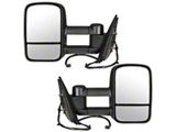 Heated Manual Towing Mirrors; Textured Black (14-18 Sierra 1500)