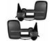 Heated Manual Towing Mirrors; Textured Black (14-18 Sierra 1500)
