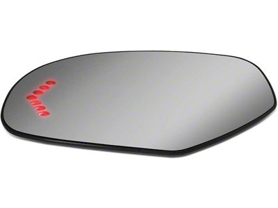 Heated Mirror Glass with LED Turn Signal; Driver Side (07-13 Sierra 1500)