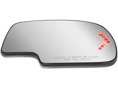 Heated Mirror Glass with LED Turn Signal; Passenger Side (99-06 Sierra 1500)