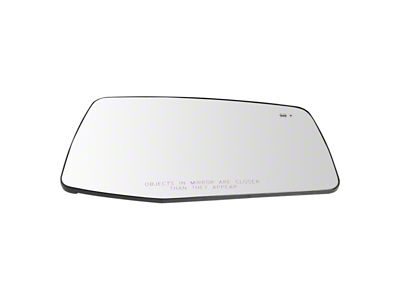 Heated Standard Mirror Glass with Blind Spot Indicator; Passenger Side (19-21 Sierra 1500)