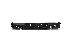 Heavy Duty Rear Bumper with D-Ring Shackles; Black (07-13 Sierra 1500)