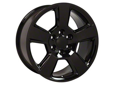 Tahoe Style Black 6-Lug Wheel; 20x9; 27mm Offset (14-18 Sierra 1500)
