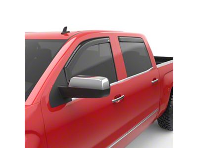 EGR In-Channel Window Visors; Front and Rear; Dark Smoke (14-18 Sierra 1500 Double Cab)