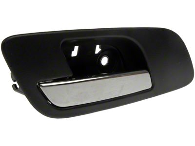 Interior Door Handle without Heated/Memory Seat Switch Hole; Black and Chrome; Front Driver Side (07-13 Sierra 1500)