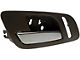 Interior Door Handle with Heated Seat Switch Hole; Cashmere Brown and Chrome; Front Driver Side (07-13 Sierra 1500)