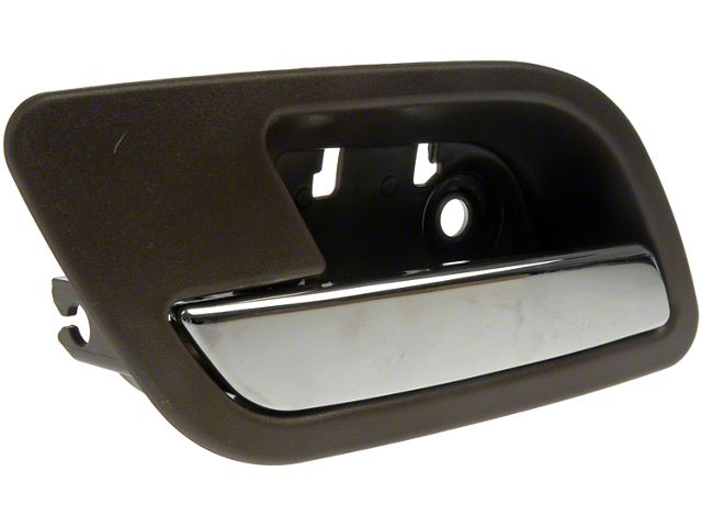 Interior Door Handle; Cashmere Brown and Chrome; Rear Driver Side (07-13 Sierra 1500 Crew Cab)