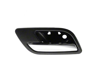 Interior Door Handle; Rear Driver Side; Chrome and Black (07-13 Sierra 1500 Crew Cab)