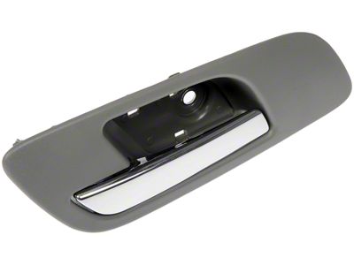 Interior Door Handle without Heated Seat Switch Hole; Titanium Gray and Chrome; Front Driver Side (07-13 Sierra 1500)