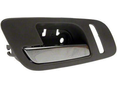 Interior Door Handle with Heated Seat Switch Hole; Titanium Gray and Chrome; Front Driver Side (07-13 Sierra 1500)