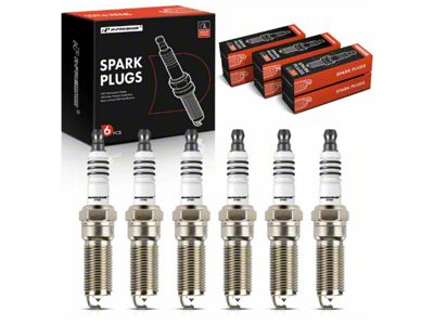 Iridium and Platinum Spark Plugs; Set of 6 (14-21 4.3L Sierra 1500)