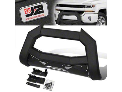 J2 Square Bull Bar; Black (07-18 Sierra 1500)