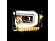 LED DRL Projector Headlights; Chrome Housing; Clear Lens (14-18 Sierra 1500 w/ Factory Halogen Headlights)