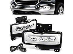 LED Fog Lights; Clear (16-18 Sierra 1500)